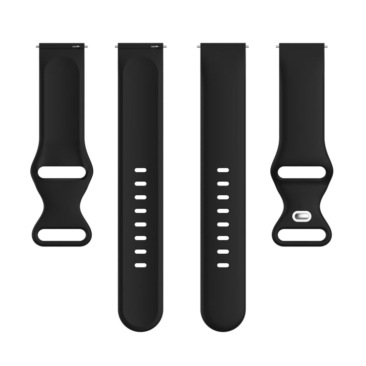 Amazfit Active L Butterfly 8-shaped Buckle Silicone Watch strap in vibrant colors, showcasing its soft silicone material and unique buckle design.