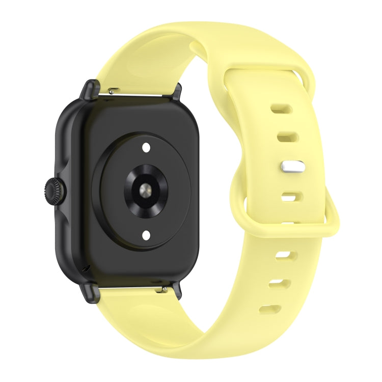 Amazfit Active L Butterfly 8-shaped Buckle Silicone Watch strap in vibrant colors, showcasing its soft silicone material and thickened design.