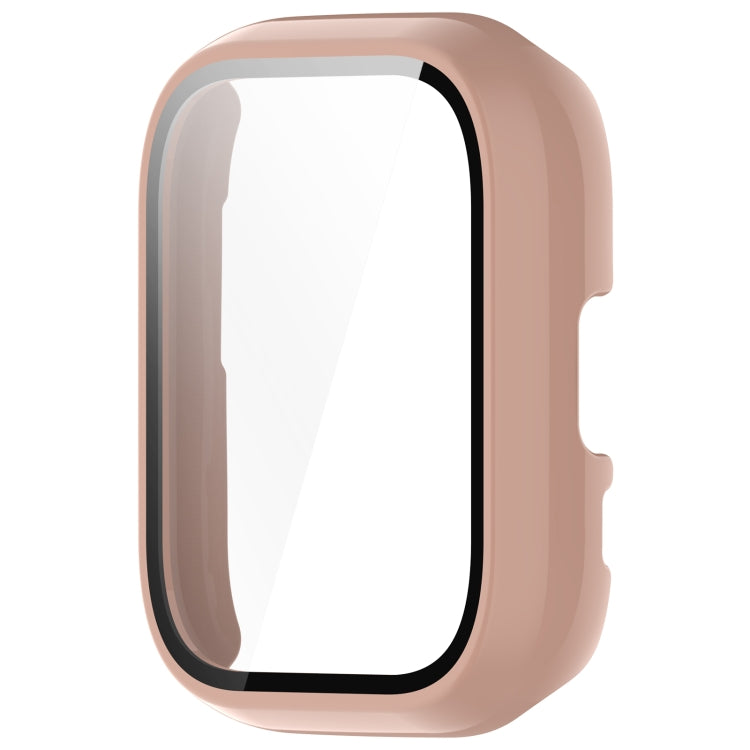 Pink tempered glass watch case designed for Amazfit Aactive, showcasing its sleek and protective features.