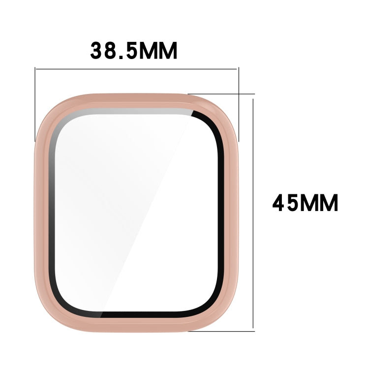 Pink tempered glass watch case designed for Amazfit Aactive, showcasing its sleek and protective features.