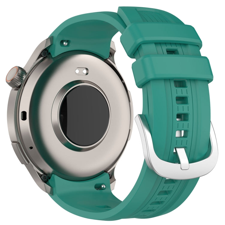 Green silicone watch band for Amazfit Balance A2286, featuring a vertical texture design for comfort and style.