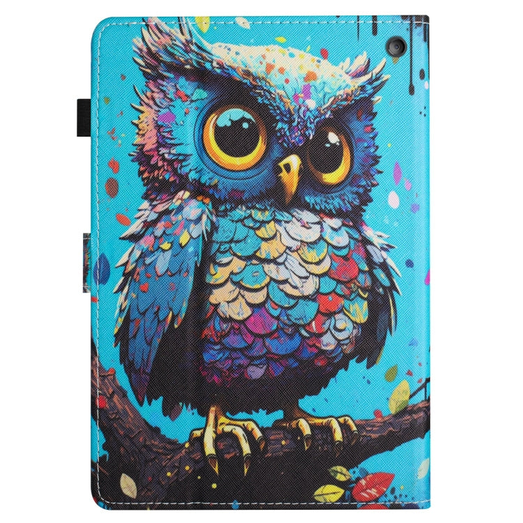 Colored Drawing Stitching Case for Amazon Kindle Fire HD 8, showcasing its stylish design and durable material.