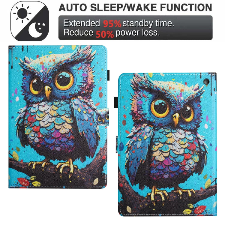 Colored Drawing Stitching Case for Amazon Kindle Fire HD 8, showcasing its stylish design and durable material.