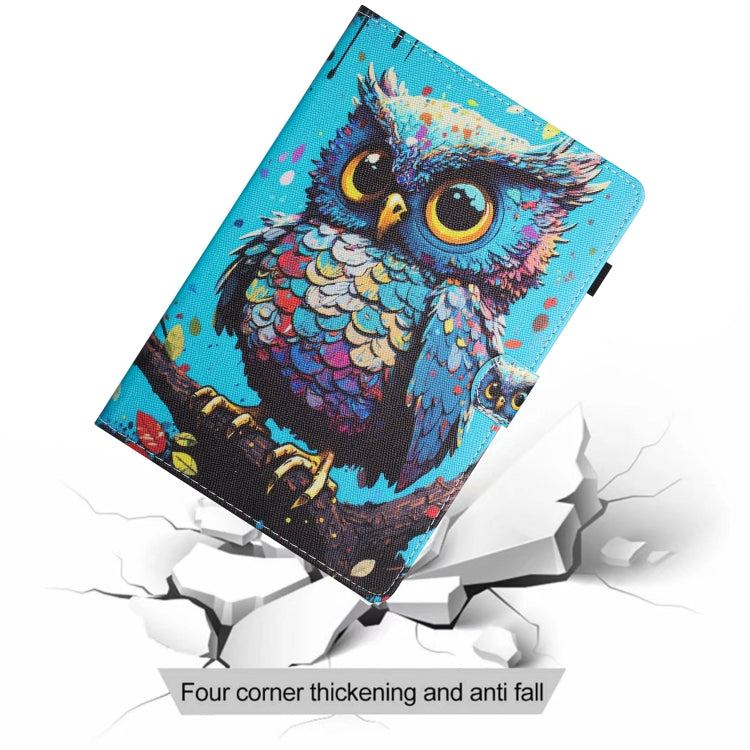 Colored Drawing Stitching Case for Amazon Kindle Fire HD 8, showcasing its stylish design and durable material.