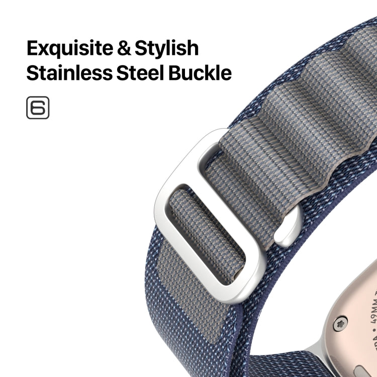 DUX DUCIS GS Series Nylon Loop Watch band for Apple Watch SE 2022, showcasing its ergonomic design and vibrant color options.