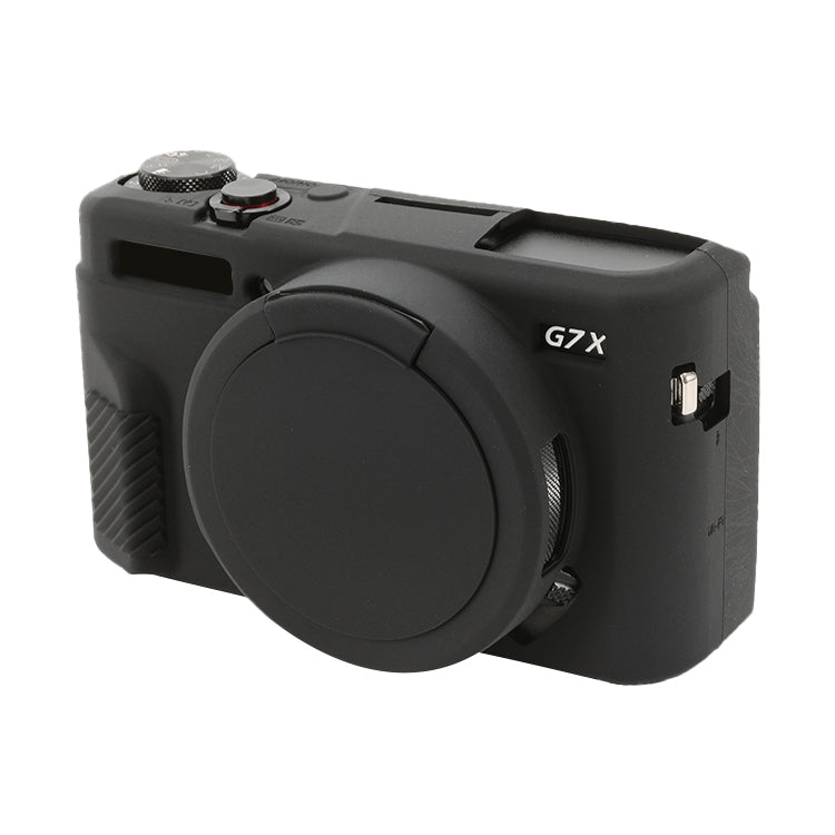 Soft silicone protective case for Canon PowerShot G7 X Mark II, showcasing its flexible design and snug fit.