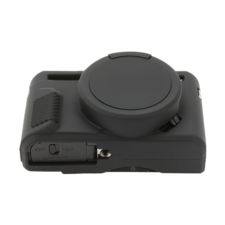 Soft silicone protective case for Canon PowerShot G7 X Mark II, showcasing its flexible design and snug fit.