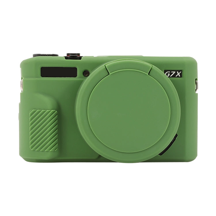 Soft silicone protective case for Canon PowerShot G7 X Mark II, showcasing its flexible design and snug fit.