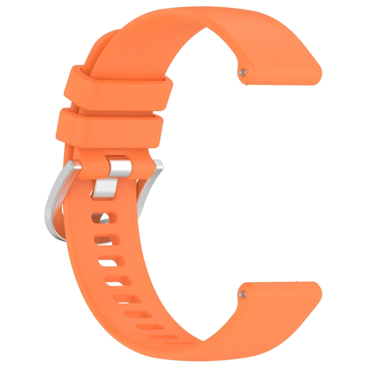 Liquid Glossy Silver Buckle Silicone Watch strap for Garmin Venu 3, showcasing its sleek design and comfortable material.