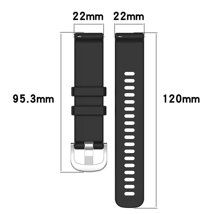 Liquid Glossy Silver Buckle Silicone Watch strap for Garmin Venu 3, showcasing its sleek design and comfortable material.