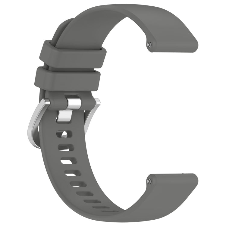 Dark grey silicone watch band for Garmin vivoactive 5 and Active 5, showcasing its stylish design and adjustable features.