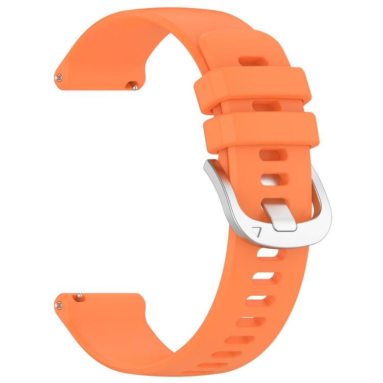 Orange silicone watch band for Garmin vivoactive 5, showcasing its stylish design and comfortable fit.