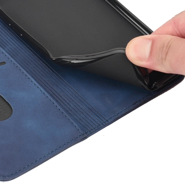 Blue splicing leather phone case for Google Pixel 8, showcasing its stylish design and practical features.