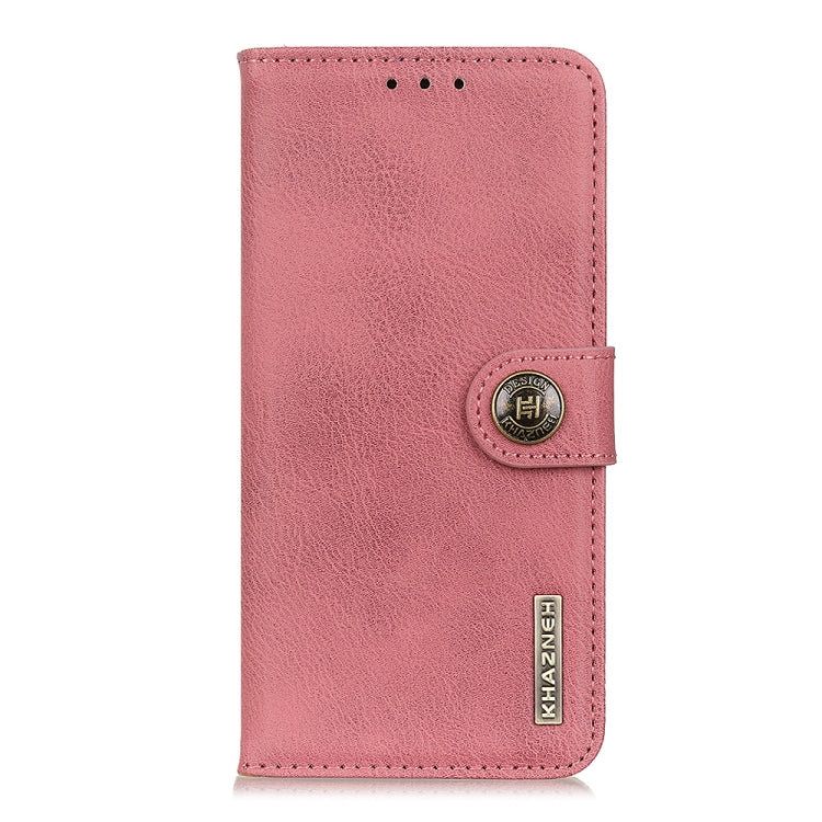 KHAZNEH Cowhide Texture Horizontal Flip Leather Case for Google Pixel 8a, showcasing premium PU leather and practical design features.