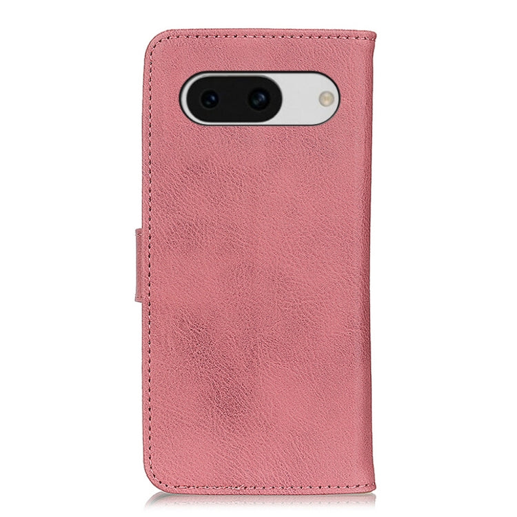 KHAZNEH Cowhide Texture Horizontal Flip Leather Case for Google Pixel 8a, showcasing premium PU leather and practical design features.