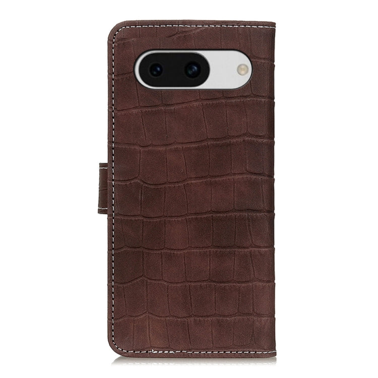 Google Pixel 8a Magnetic Crocodile Texture Leather Phone Case showcasing its stylish design and functional features.