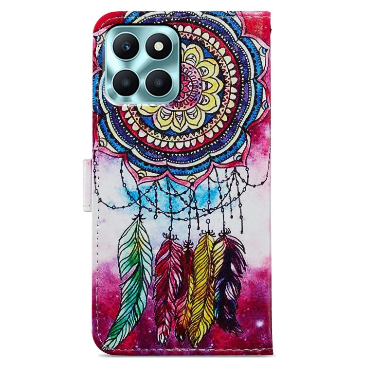 For Honor X6A Painted Pattern Horizontal Flip Leather Phone case showcasing its stylish design and functional features.