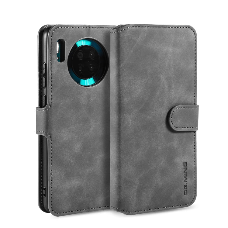 DG.MING Retro Oil Side Horizontal Flip Case for Huawei Mate 30, showcasing its stylish design and functional features.