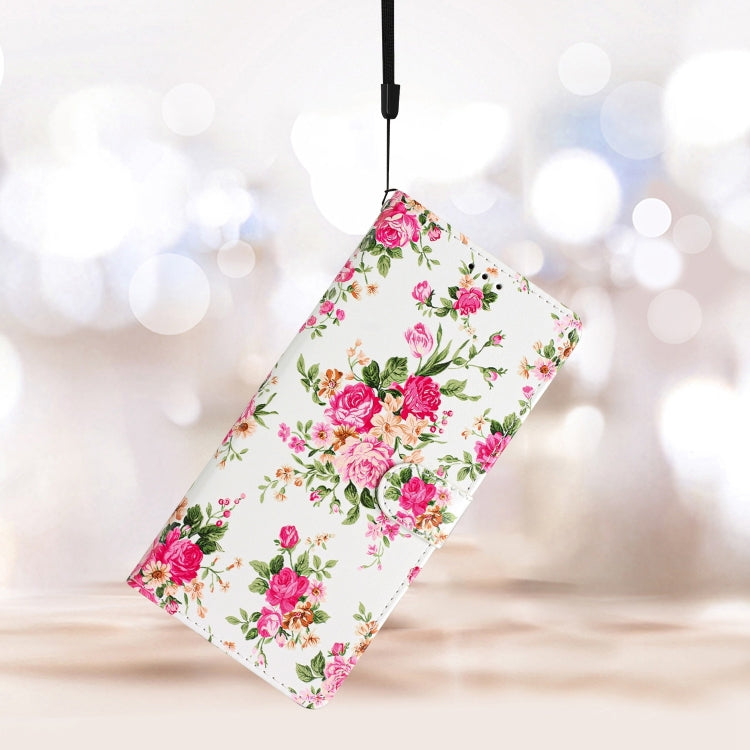 Huawei Mate 60 Pro Colored Drawing Leather Phone Case featuring a beautiful Peonies design, showcasing its stylish and functional attributes.