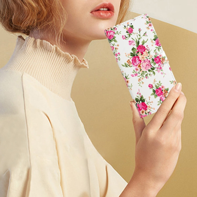 Huawei Mate 60 Pro Colored Drawing Leather Phone Case featuring a beautiful Peonies design, showcasing its stylish and functional attributes.