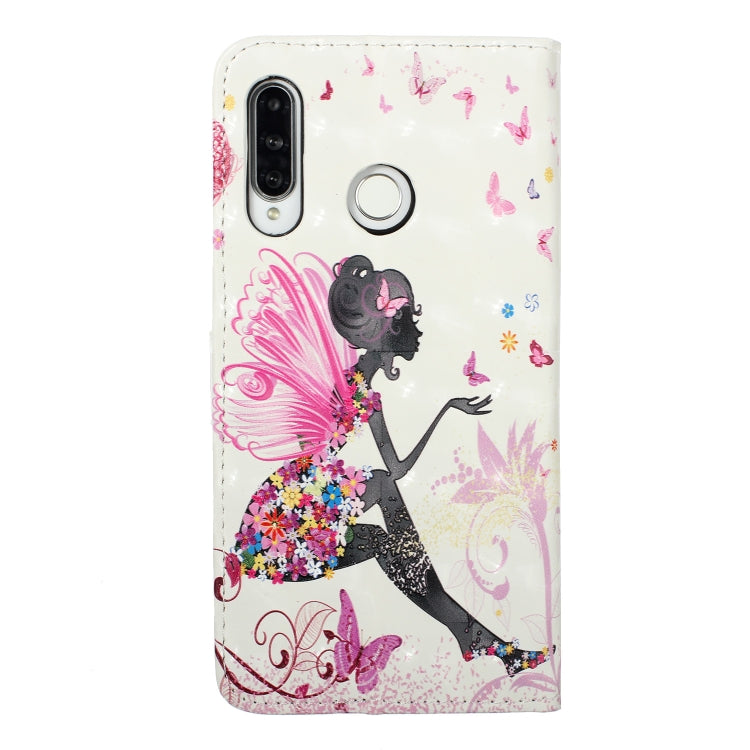 Huawei P30 Lite Oil Embossed 3D Drawing Leather Phone Case with a floral design, showcasing its durability and stylish appearance.