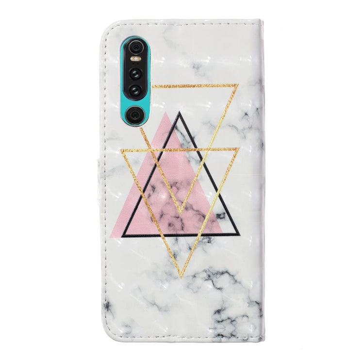 For Huawei P30 Oil Embossed 3D Drawing Leather Phone Case showcasing its stylish design and kickstand feature.