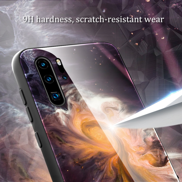 Marble Pattern Glass Protective Case for Huawei P30 Pro, showcasing its stylish design and durable construction.