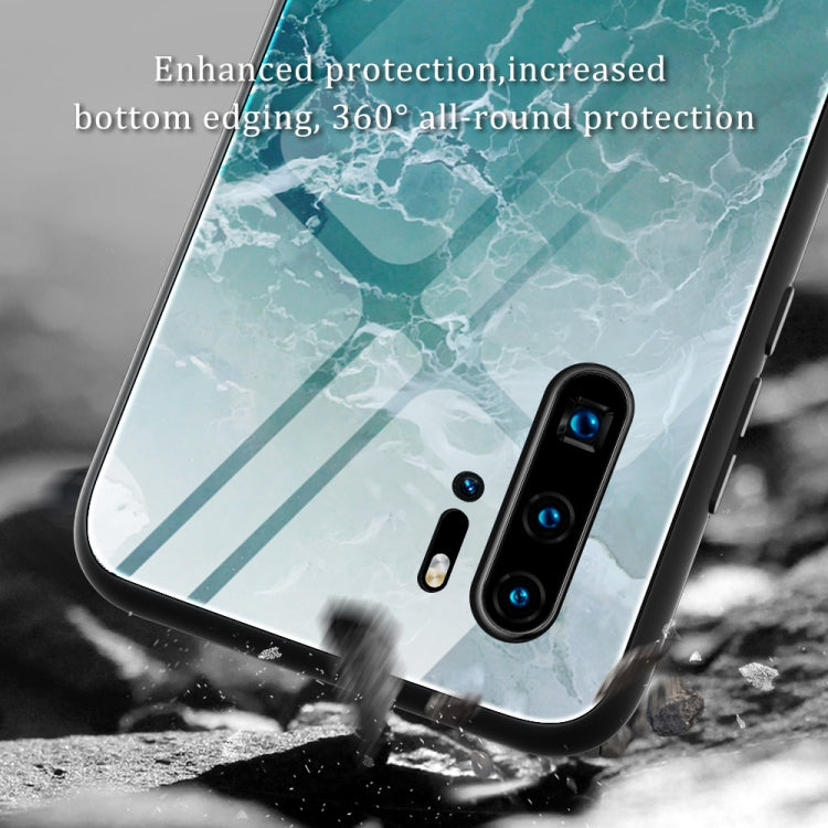 Marble Pattern Glass Protective Case for Huawei P30 Pro, showcasing its stylish design and durable construction.