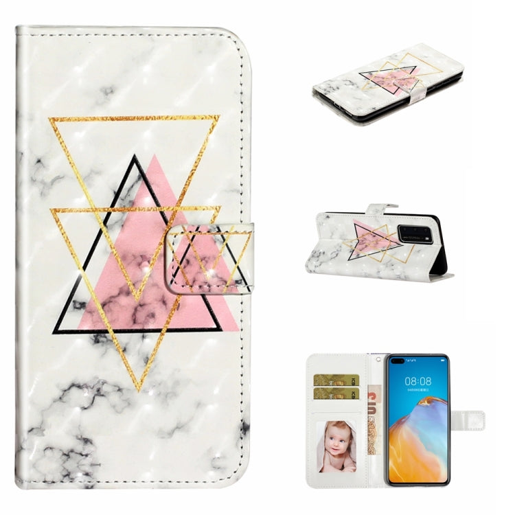 Stylish oil embossed 3D drawing leather phone case for Huawei P40, showcasing its unique design and durable materials.