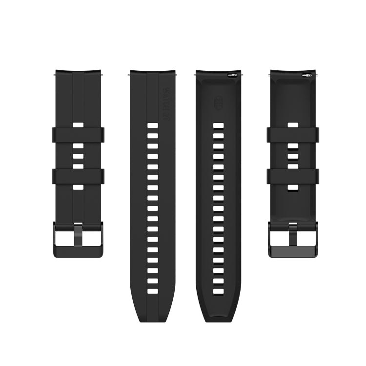 Silicone watch band for Huawei Watch GT 2 Pro featuring a black steel accent, showcasing its vibrant colors and adjustable design.