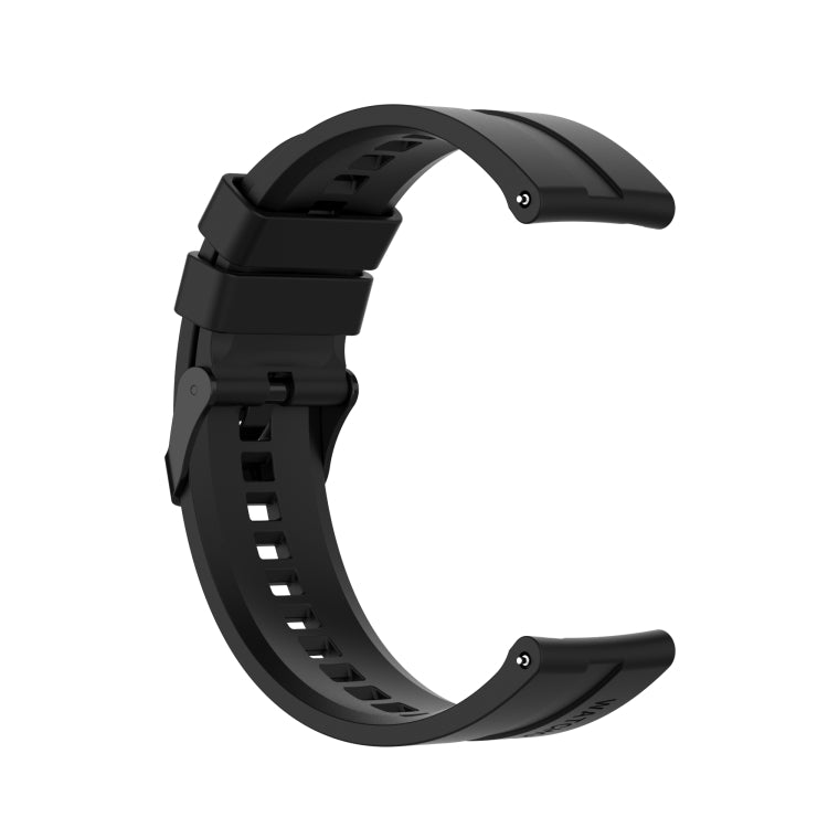 Silicone watch band for Huawei Watch GT 2 Pro featuring a black steel accent, showcasing its vibrant colors and adjustable design.