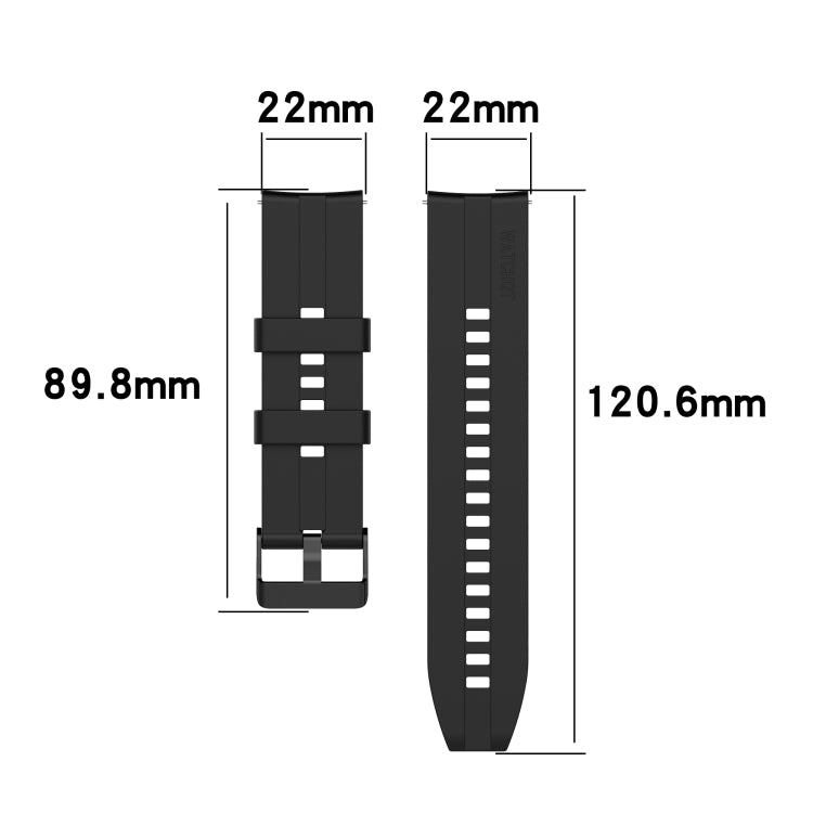 Silicone watch band for Huawei Watch GT 2 Pro featuring a black steel accent, showcasing its vibrant colors and adjustable design.