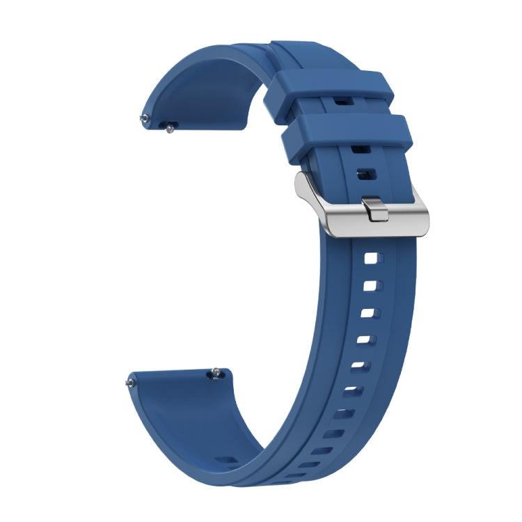 Tire pattern silicone watch strap with silver buckle for Huawei Watch GT4 41mm, showcasing its unique design and comfort.