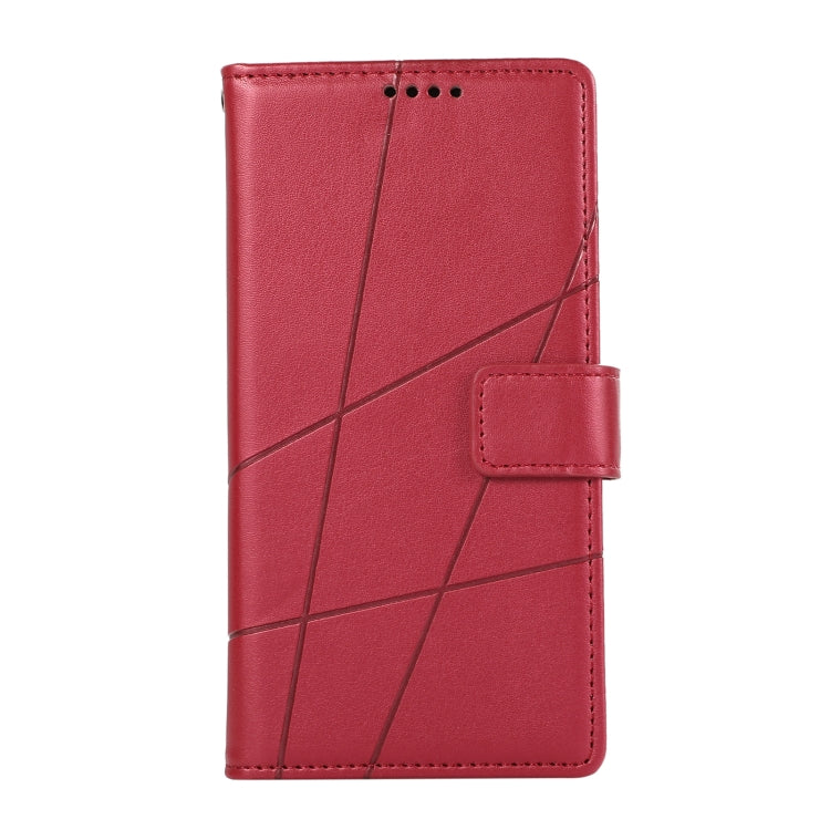 For Infinix Hot 10 PU leather phone case with embossed texture, featuring card slots and a wrist strap.