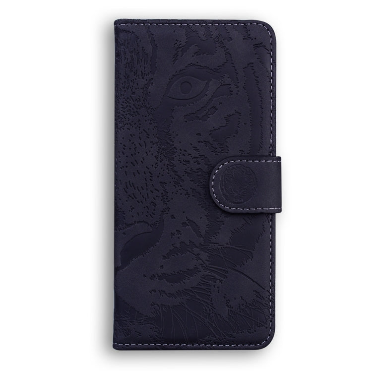 For Infinix Smart 7 HD flip leather phone case with tiger embossing pattern, showcasing its stylish design and functional features.