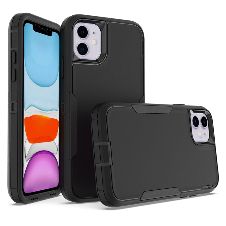 Black 2 in 1 Magnetic PC + TPU Phone Case for iPhone 11, showcasing its sleek design and durable materials.