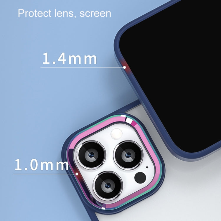 Black colorful metal lens ring phone case for iPhone 11, showcasing its sleek design and durable materials.