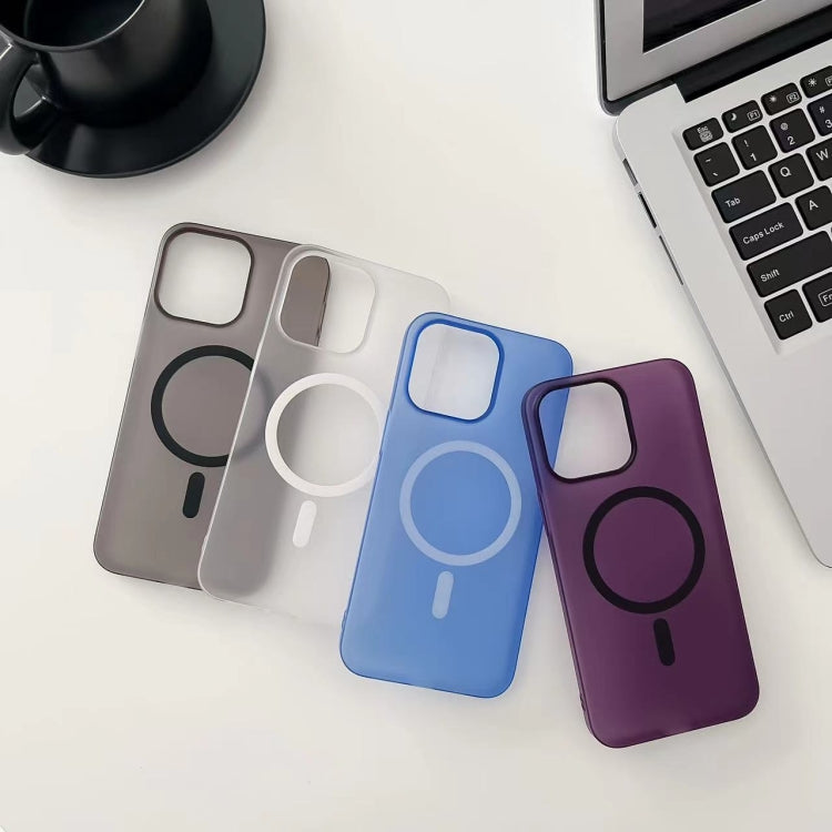 Blue Ice Fog MagSafe PC Phone Case for iPhone 11, showcasing its sleek design and protective features.