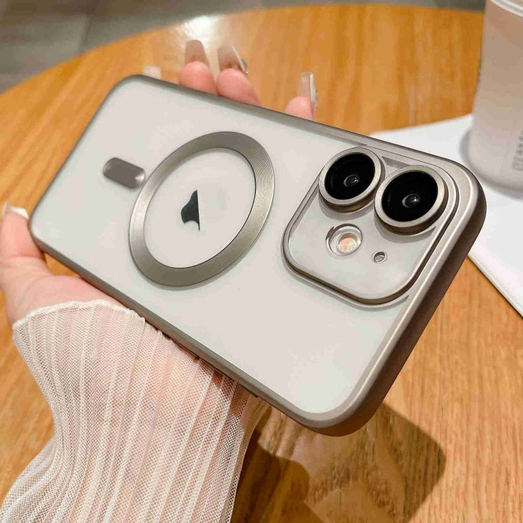 For iPhone 11 MagSafe Magnetic Frosted TPU Phone Case in Titanium, showcasing its sleek design and protective features.