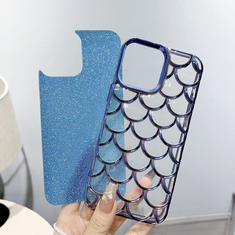 Mermaid Scale Electroplated Glitter Paper Phone Case for iPhone 11, showcasing a shimmering design with protective features.