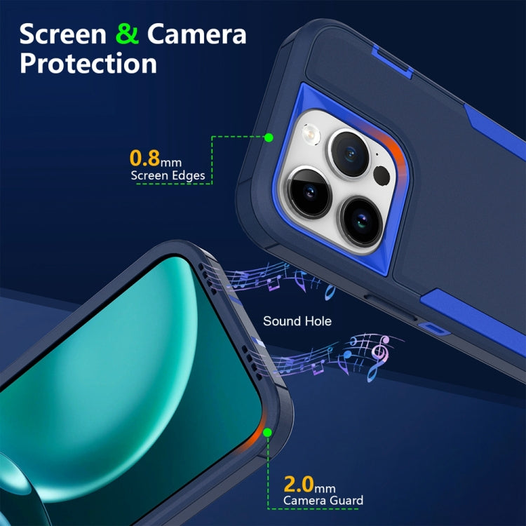 2 in 1 Magnetic PC + TPU Phone Case for iPhone 11 Pro in blue and blue-green colors, showcasing its stylish design and protective features.