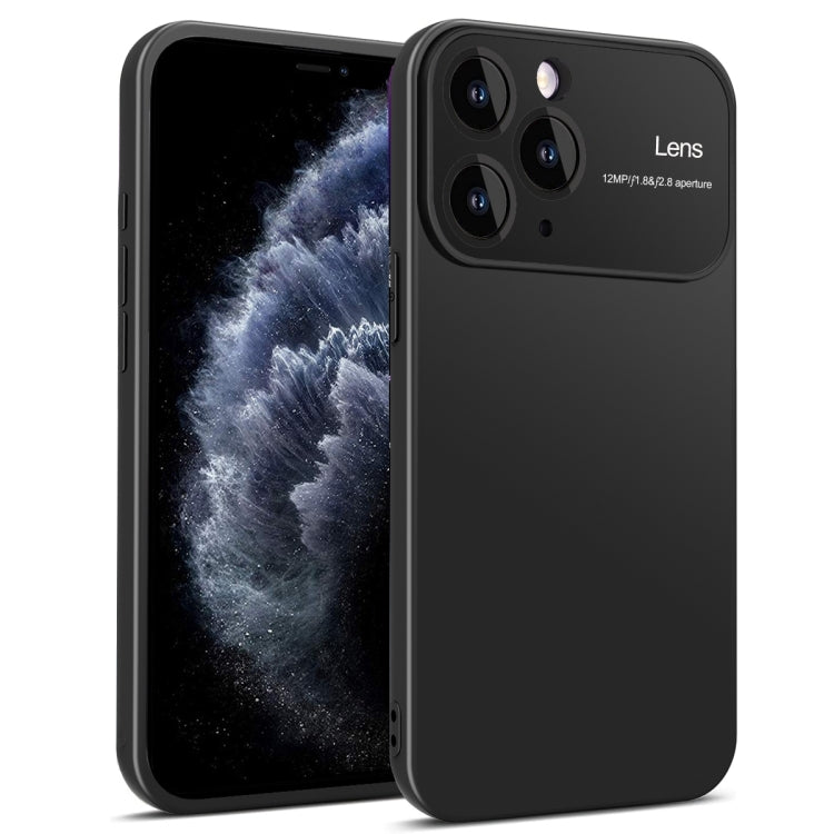 Black TPU phone case for iPhone 11 Pro Max with raised edges for screen and camera protection.