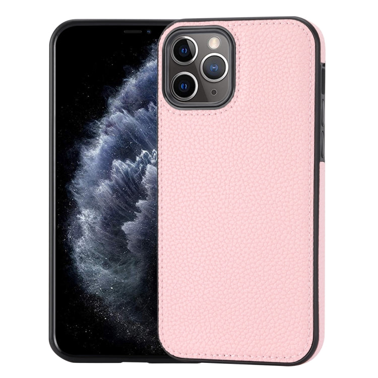 For iPhone 11 Pro Max Litchi Pattern Stitched Side-mounted Phone Case showcasing its stylish design and lightweight build.