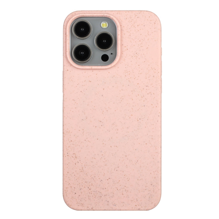 Pink wheat straw and TPU phone case for iPhone 11 Pro, showcasing its lightweight and slim design.