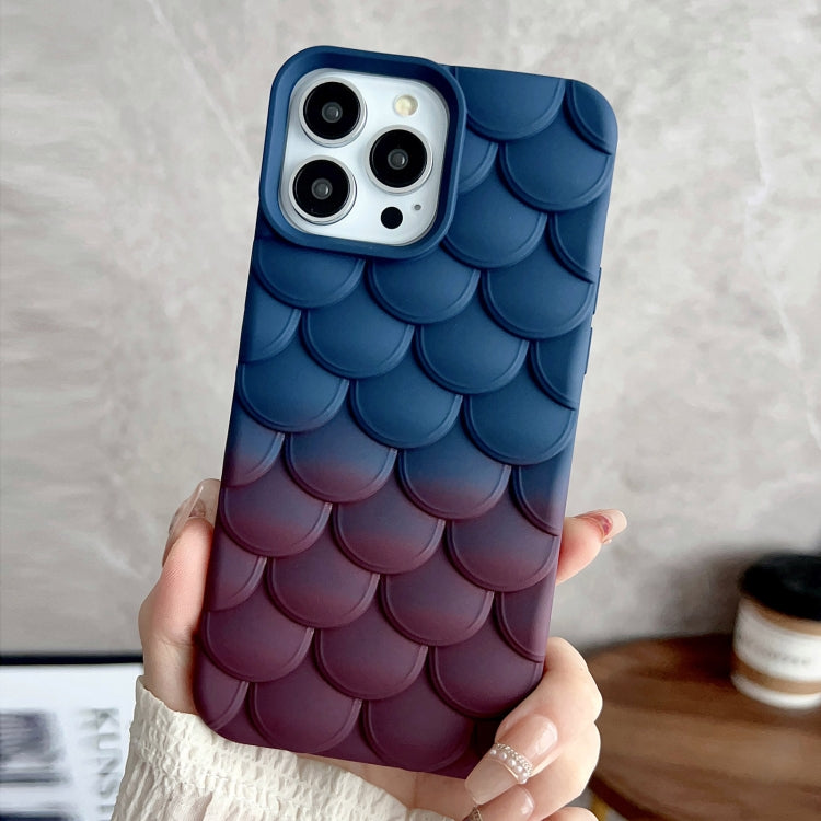 Brown Gradient Mermaid Scale Skin Feel Phone Case for iPhone 12 Pro, showcasing its stylish design and protective features.