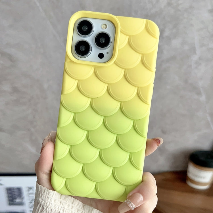 Gradient Mermaid Scale Skin Feel Phone Case for iPhone 12 Pro Max, showcasing vibrant colors and a stylish design.