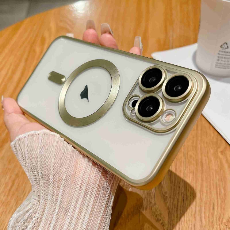 Gold MagSafe Magnetic Frosted TPU Phone Case for iPhone 12 Pro Max, showcasing its sleek design and protective features.