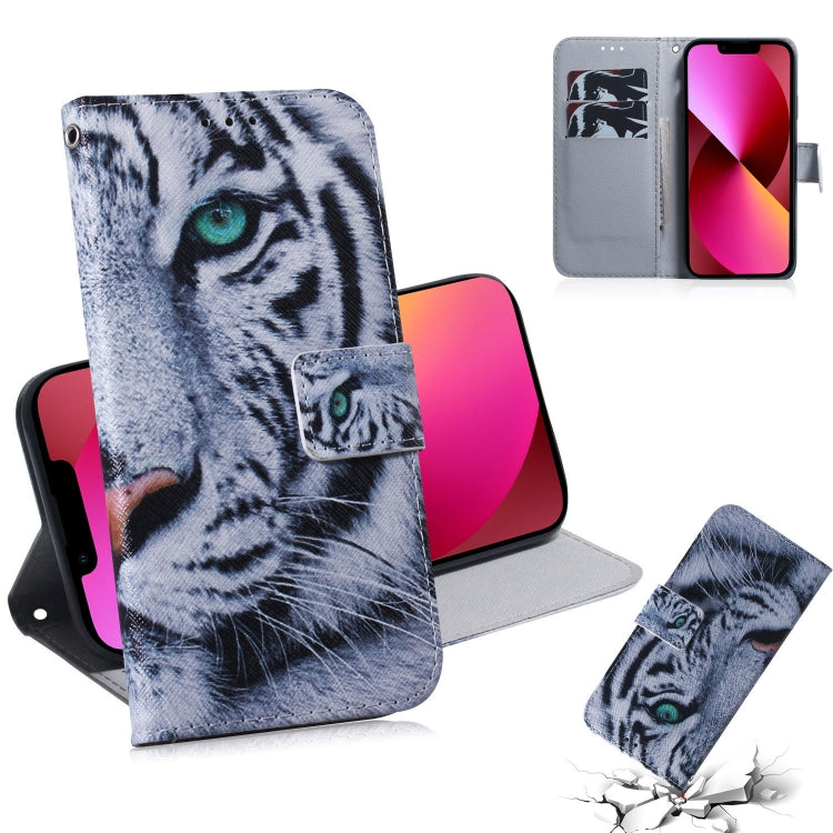 For iPhone 13 Coloured Drawing Horizontal Flip Leather Case showcasing its stylish design and functional features.