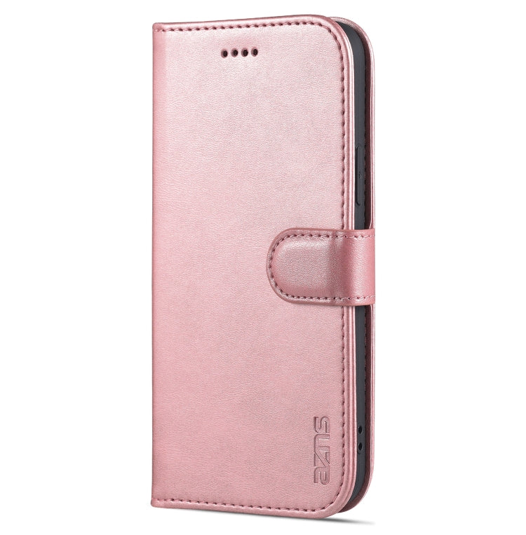 AZNS Skin Feel Calf Texture Horizontal Flip Leather case for iPhone 13 mini, showcasing its elegant design and card slots.