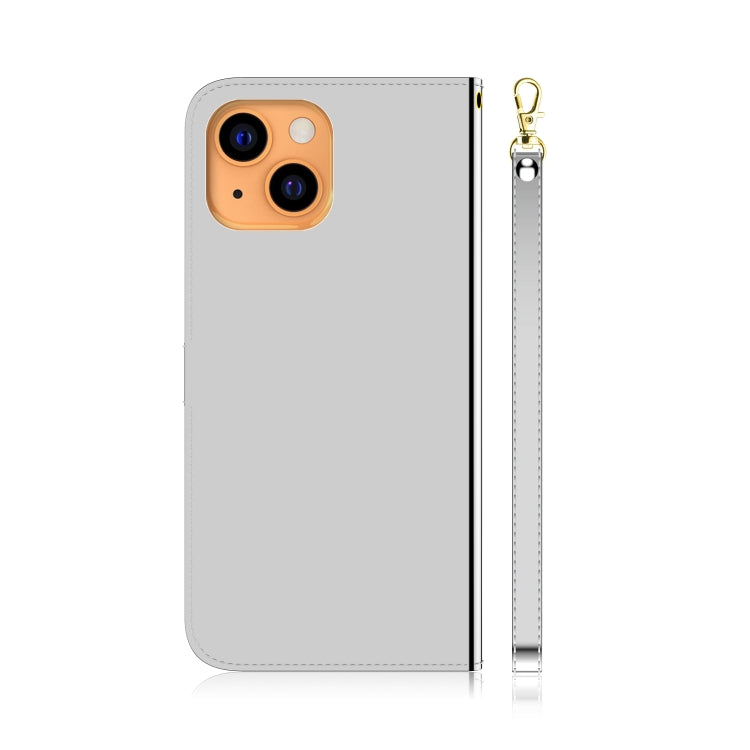 For iPhone 13 mini Imitated Mirror Surface Horizontal Flip Leather Case showcasing its elegant design and functional features.